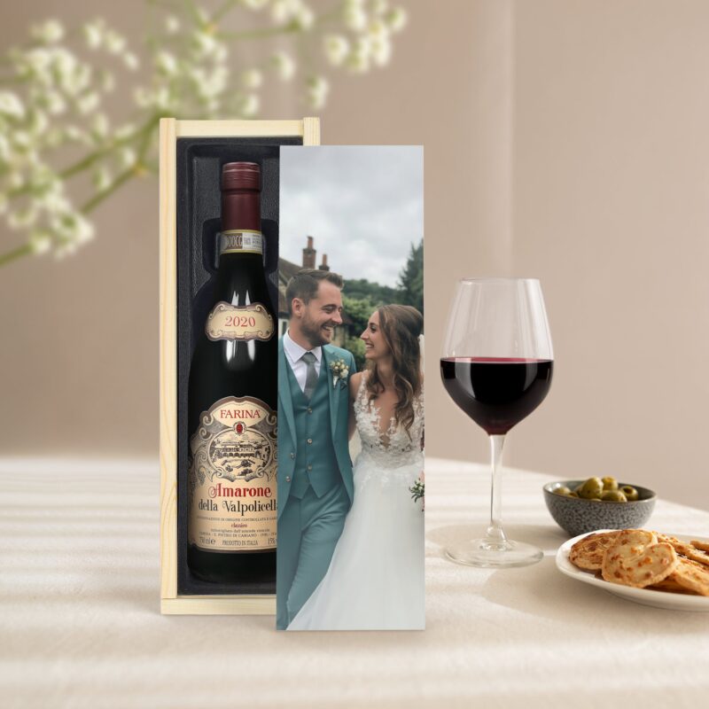 Bild von   wein in bedruckter kiste farjpg | Individuelle 🎁 persönliche 🎁 personalisierte Geschenke bedruckt ▪ bestickt ▪ graviert