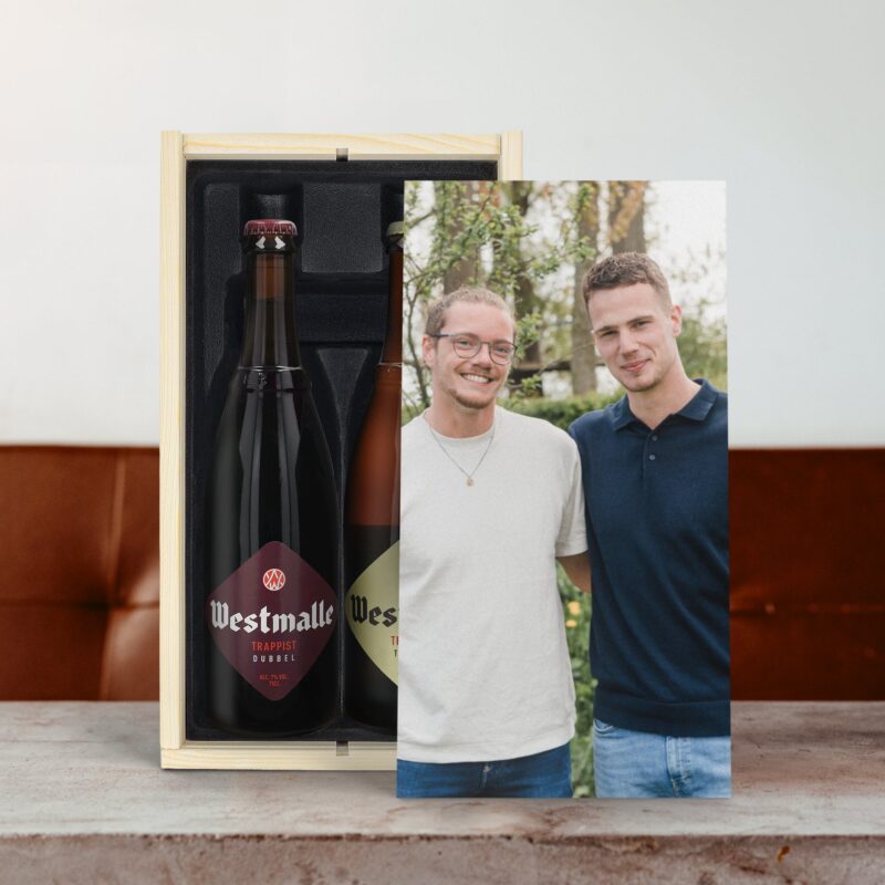 Bild von   bier geschenkset westmalle djpg | Individuelle 🎁 persönliche 🎁 personalisierte Geschenke bedruckt ▪ bestickt ▪ graviert