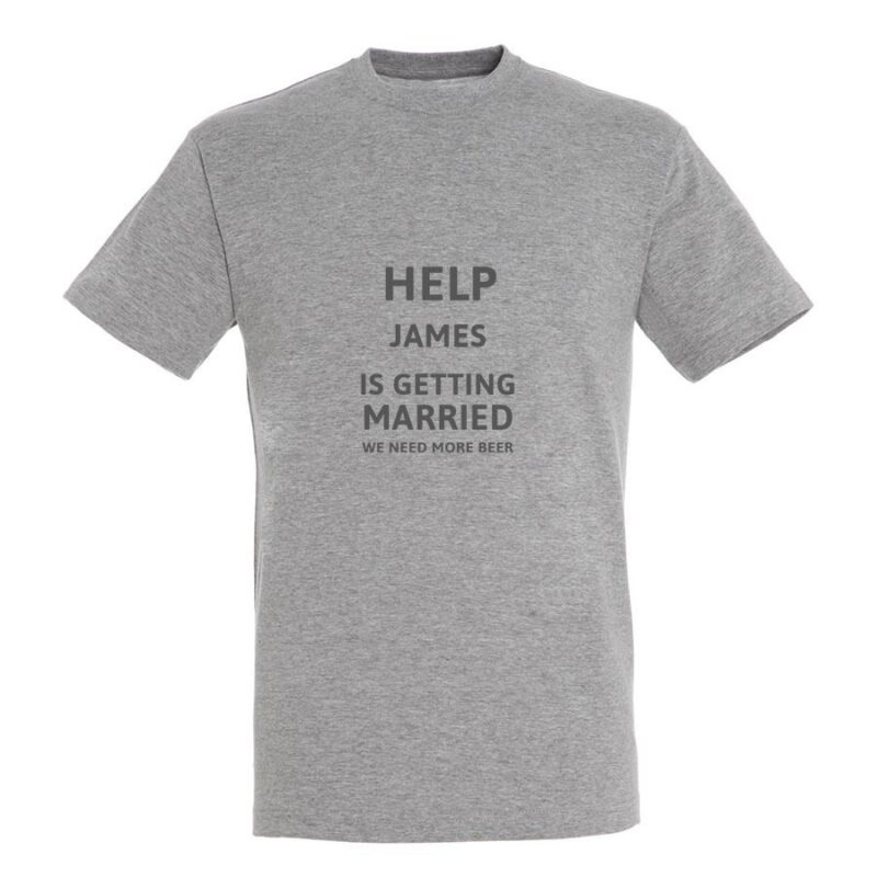 Bild von   t shirt herren grau ljpg | Individuelle 🎁 persönliche 🎁 personalisierte Geschenke bedruckt ▪ bestickt ▪ graviert