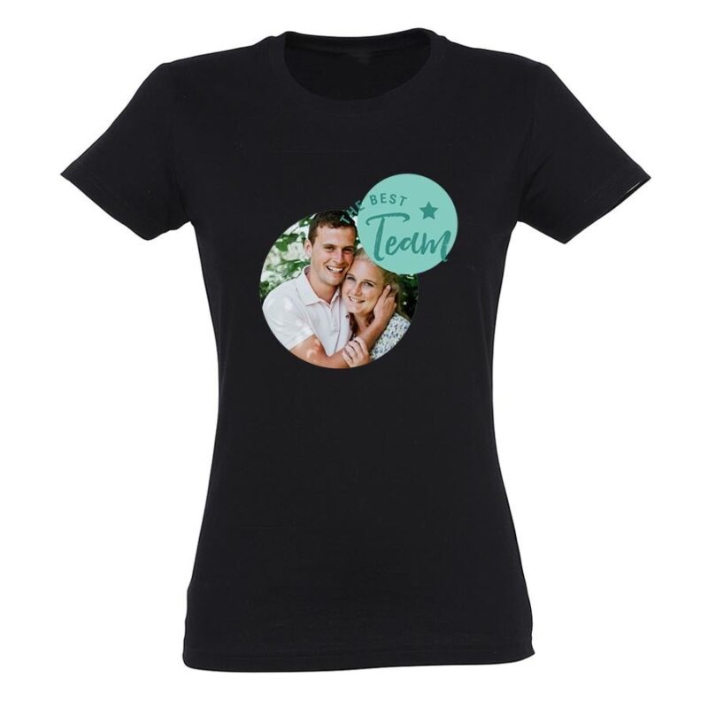 Bild von   t shirt damen schwarz ljpg | Individuelle 🎁 persönliche 🎁 personalisierte Geschenke bedruckt ▪ bestickt ▪ graviert