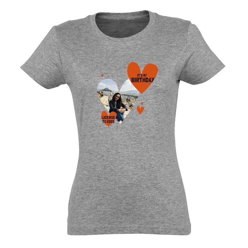 Bild von   t shirt damen grau mjpg | Individuelle 🎁 persönliche 🎁 personalisierte Geschenke bedruckt ▪ bestickt ▪ graviert