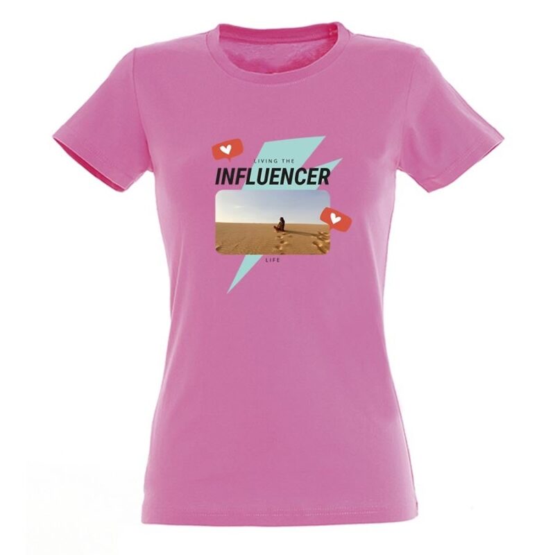 Bild von   t shirt damen fuchsia mjpg | Individuelle 🎁 persönliche 🎁 personalisierte Geschenke bedruckt ▪ bestickt ▪ graviert