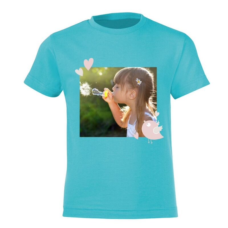 Bild von   t shirt kinder hellblau jpg | Individuelle 🎁 persönliche 🎁 personalisierte Geschenke bedruckt ▪ bestickt ▪ graviert