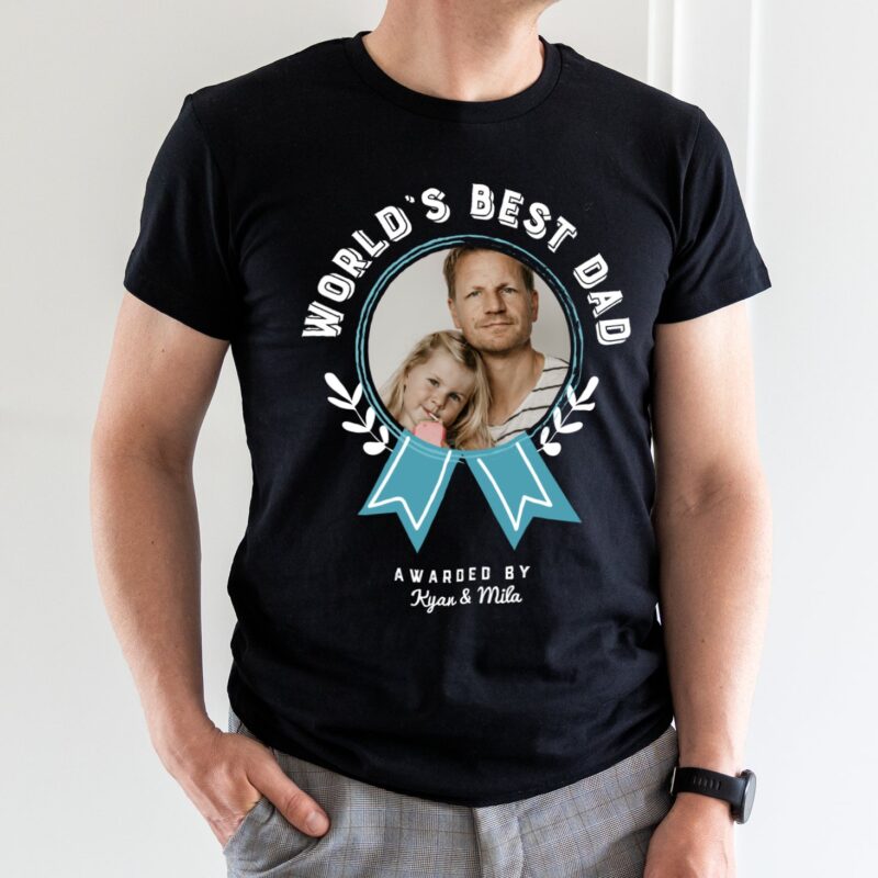 Bild von   vatertag t shirt schwarz ljpg | Individuelle 🎁 persönliche 🎁 personalisierte Geschenke bedruckt ▪ bestickt ▪ graviert