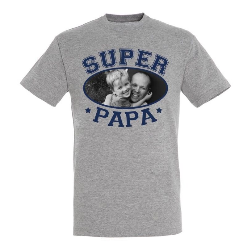 Bild von   vatertag t shirt grau ljpg | Individuelle 🎁 persönliche 🎁 personalisierte Geschenke bedruckt ▪ bestickt ▪ graviert