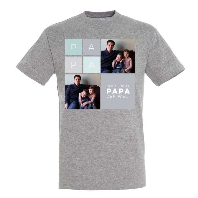 Bild von   vatertag t shirt grau mjpg | Individuelle 🎁 persönliche 🎁 personalisierte Geschenke bedruckt ▪ bestickt ▪ graviert