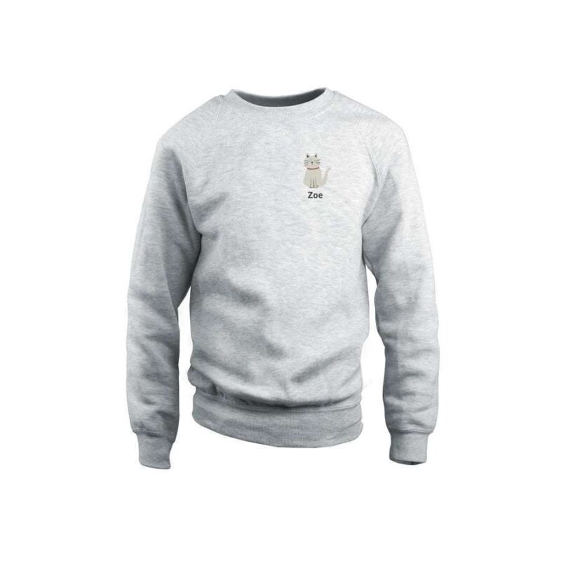 Bild von   pullover kind grau  jahjpg | Individuelle 🎁 persönliche 🎁 personalisierte Geschenke bedruckt ▪ bestickt ▪ graviert
