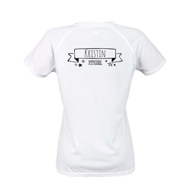 Bild von   sportshirt damen weiss mjpg | Individuelle 🎁 persönliche 🎁 personalisierte Geschenke bedruckt ▪ bestickt ▪ graviert