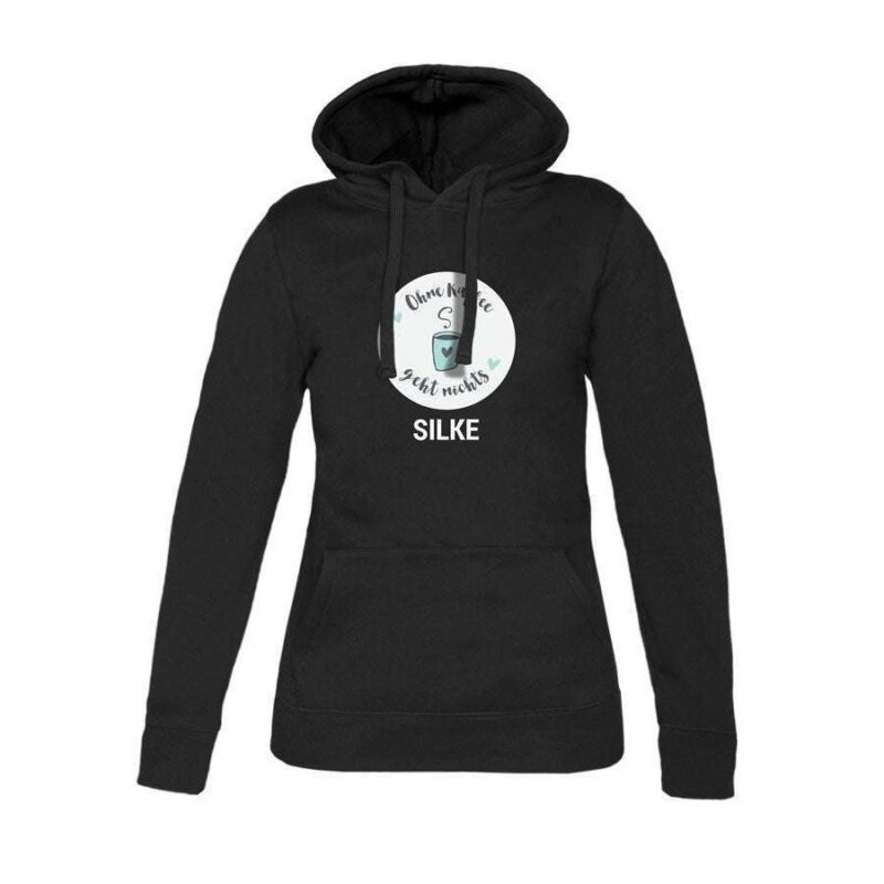 Bild von   hoodie damen schwarz ljpg | Individuelle 🎁 persönliche 🎁 personalisierte Geschenke bedruckt ▪ bestickt ▪ graviert