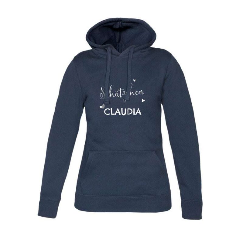 Bild von   hoodie damen navy xljpg | Individuelle 🎁 persönliche 🎁 personalisierte Geschenke bedruckt ▪ bestickt ▪ graviert