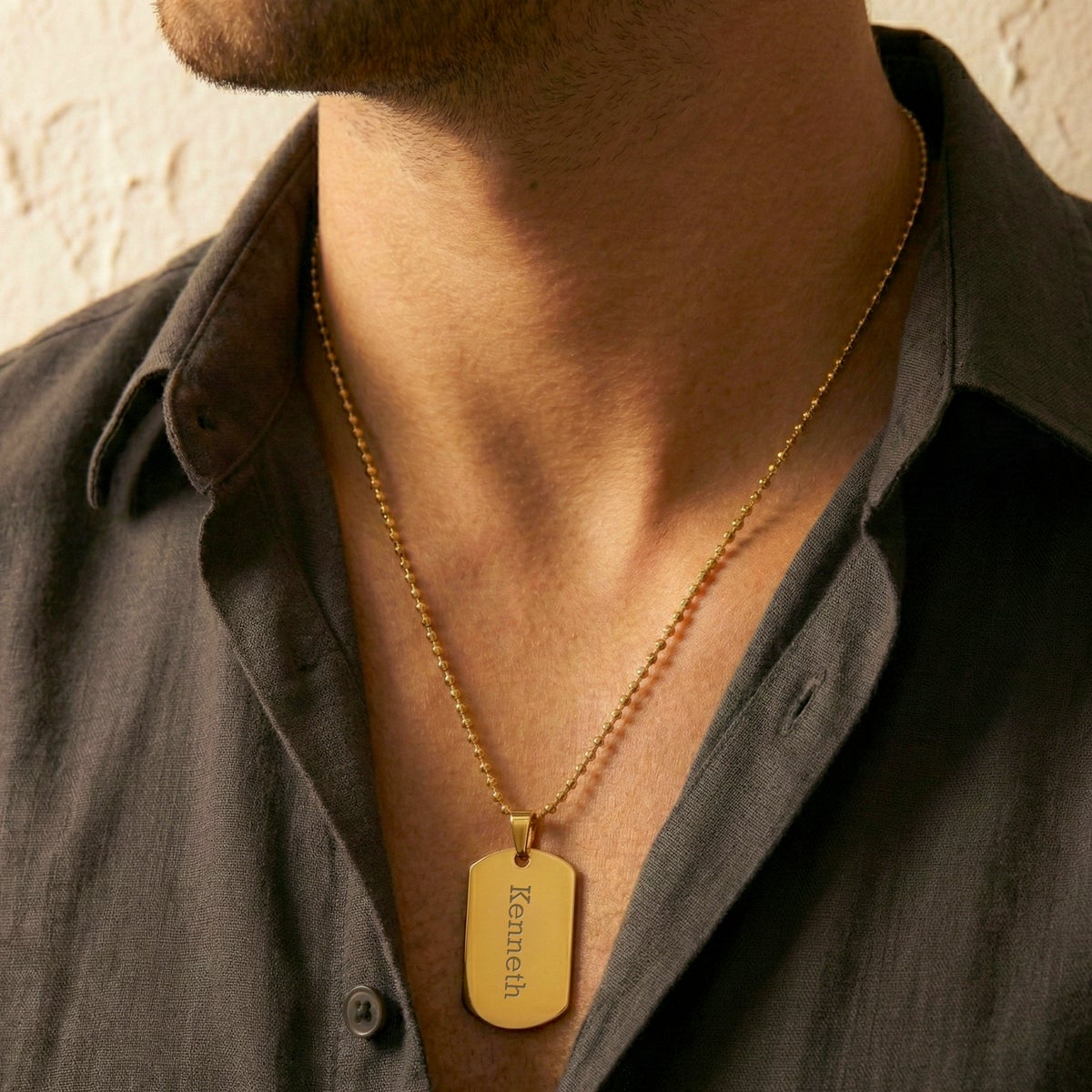 Dog Tag - goldfarben