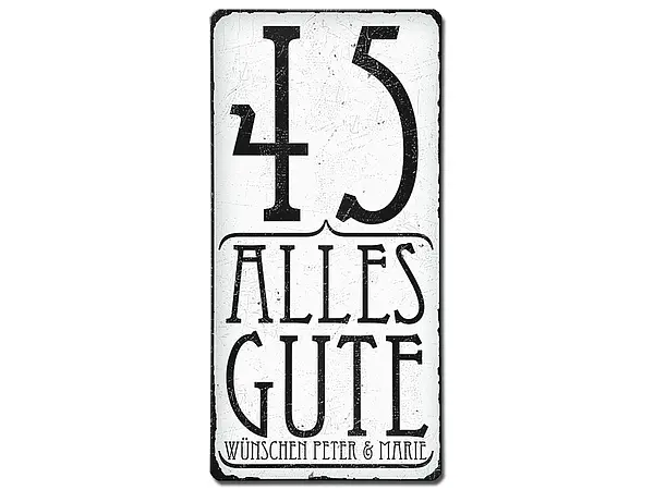 Bild von   geburtstagsschild vintage stiljpg | Individuelle 🎁 persönliche 🎁 personalisierte Geschenke bedruckt ▪ bestickt ▪ graviert