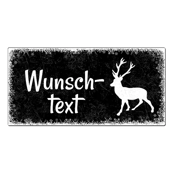Bild von   schild mit hirsch viele weitjpg | Individuelle 🎁 persönliche 🎁 personalisierte Geschenke bedruckt ▪ bestickt ▪ graviert
