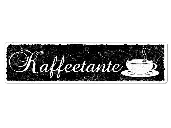 Schild Black Vintage mit Wunschtext im Format 300 x 75mm schwarz