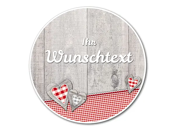Bild von   rundes huettendeko schild mitjpg | Individuelle 🎁 persönliche 🎁 personalisierte Geschenke bedruckt ▪ bestickt ▪ graviert