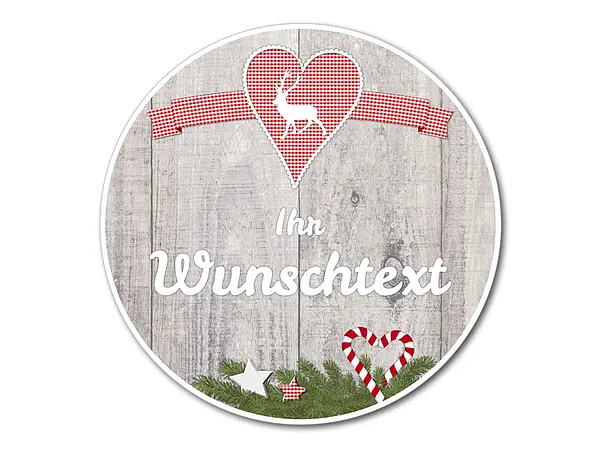 rundes Hüttendeko-Schild mit Hirsch 148mm