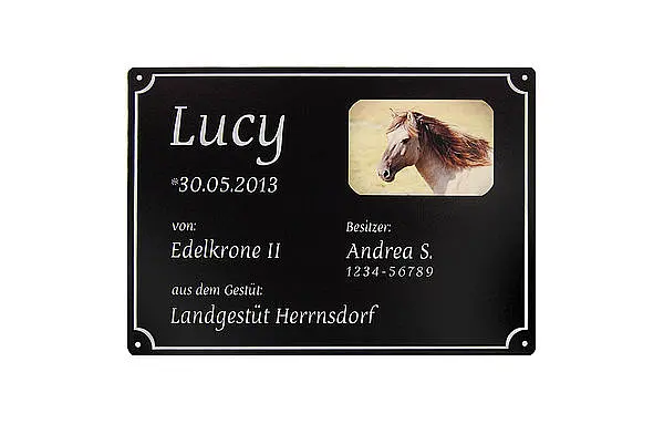 Bild von   pferdeboxenschild individueljpg | Individuelle 🎁 persönliche 🎁 personalisierte Geschenke bedruckt ▪ bestickt ▪ graviert