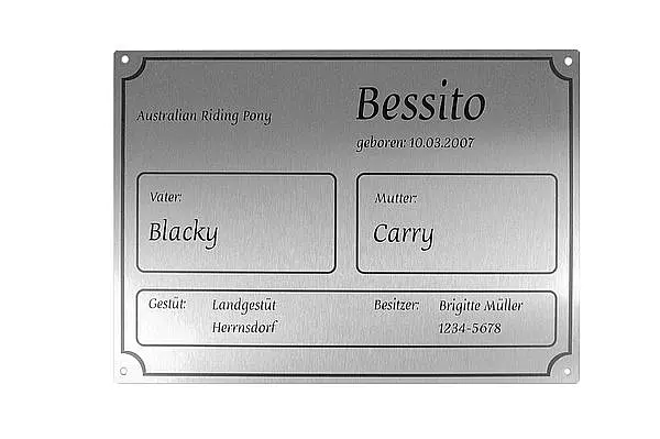 Bild von   stallschild mit individuellenjpg | Individuelle 🎁 persönliche 🎁 personalisierte Geschenke bedruckt ▪ bestickt ▪ graviert
