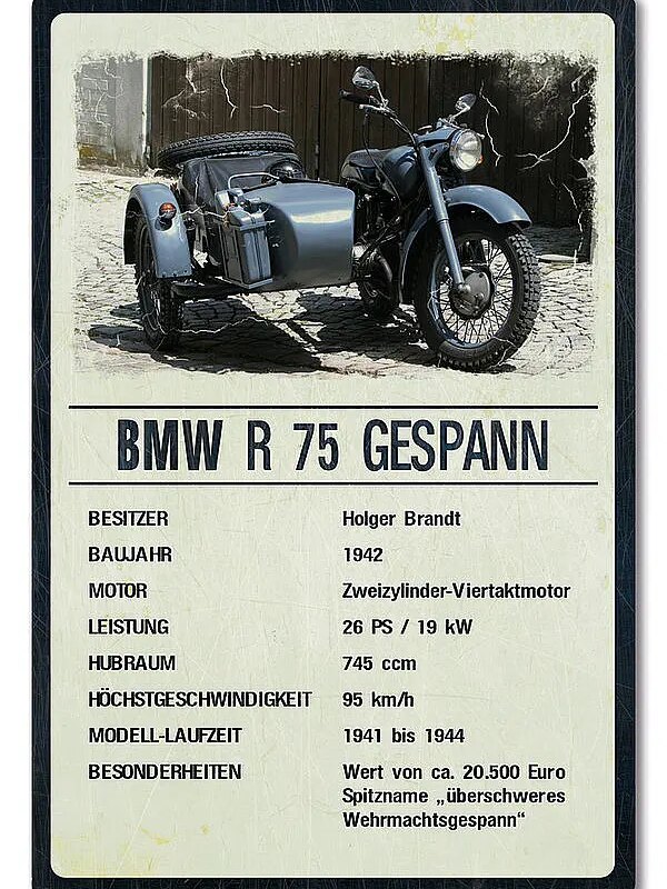 Bild von   oldtimer ausstellungsschild fajpg | Individuelle 🎁 persönliche 🎁 personalisierte Geschenke bedruckt ▪ bestickt ▪ graviert