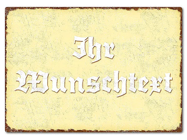 Bild von   farbiges blechschild mit wunscjpg | Individuelle 🎁 persönliche 🎁 personalisierte Geschenke bedruckt ▪ bestickt ▪ graviert