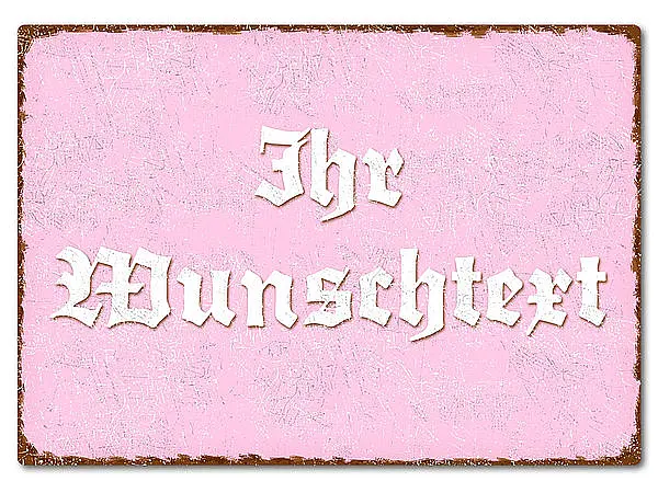 Bild von   farbiges blechschild mit wunscjpg | Individuelle 🎁 persönliche 🎁 personalisierte Geschenke bedruckt ▪ bestickt ▪ graviert