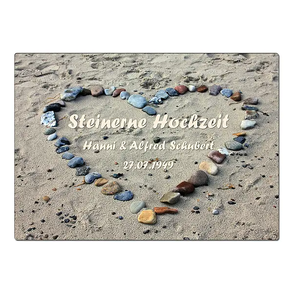 Bild von   geschenk zur steinernen hochzejpg | Individuelle 🎁 persönliche 🎁 personalisierte Geschenke bedruckt ▪ bestickt ▪ graviert