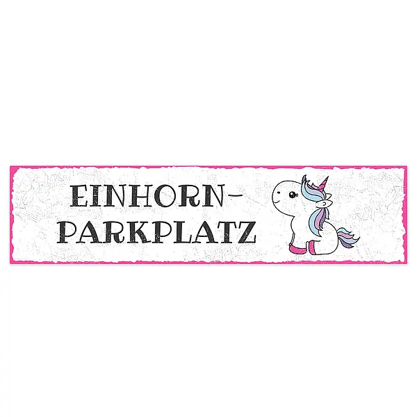 Bild von   parkplatzschild fuer ein einhojpg | Individuelle 🎁 persönliche 🎁 personalisierte Geschenke bedruckt ▪ bestickt ▪ graviert