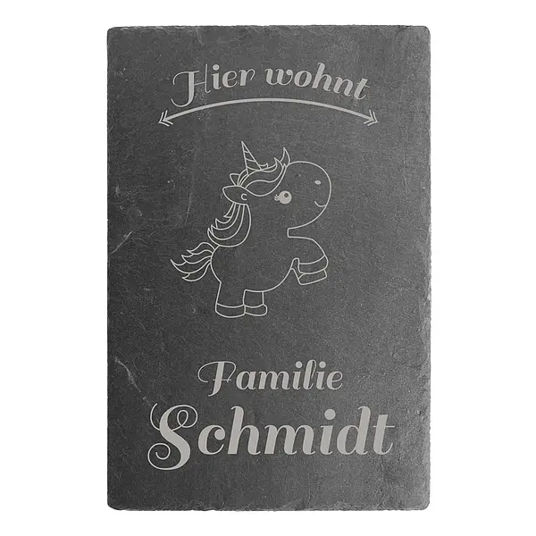 Bild von   schild hier wohnt mit namjpg | Individuelle 🎁 persönliche 🎁 personalisierte Geschenke bedruckt ▪ bestickt ▪ graviert