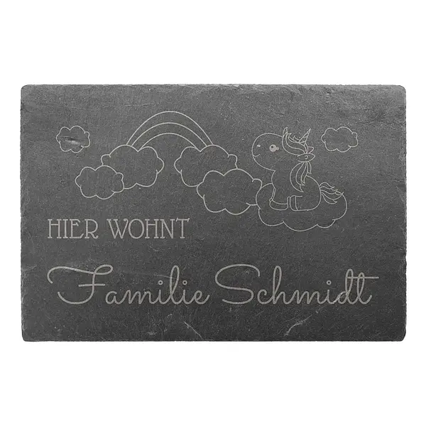 Bild von   dekoschild im einhorndesign mijpg | Individuelle 🎁 persönliche 🎁 personalisierte Geschenke bedruckt ▪ bestickt ▪ graviert