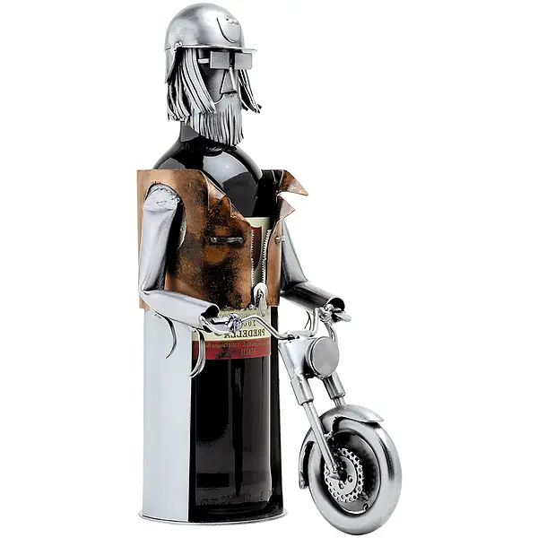 Bild von   weinflaschenhalter bikerjpg | Individuelle 🎁 persönliche 🎁 personalisierte Geschenke bedruckt ▪ bestickt ▪ graviert