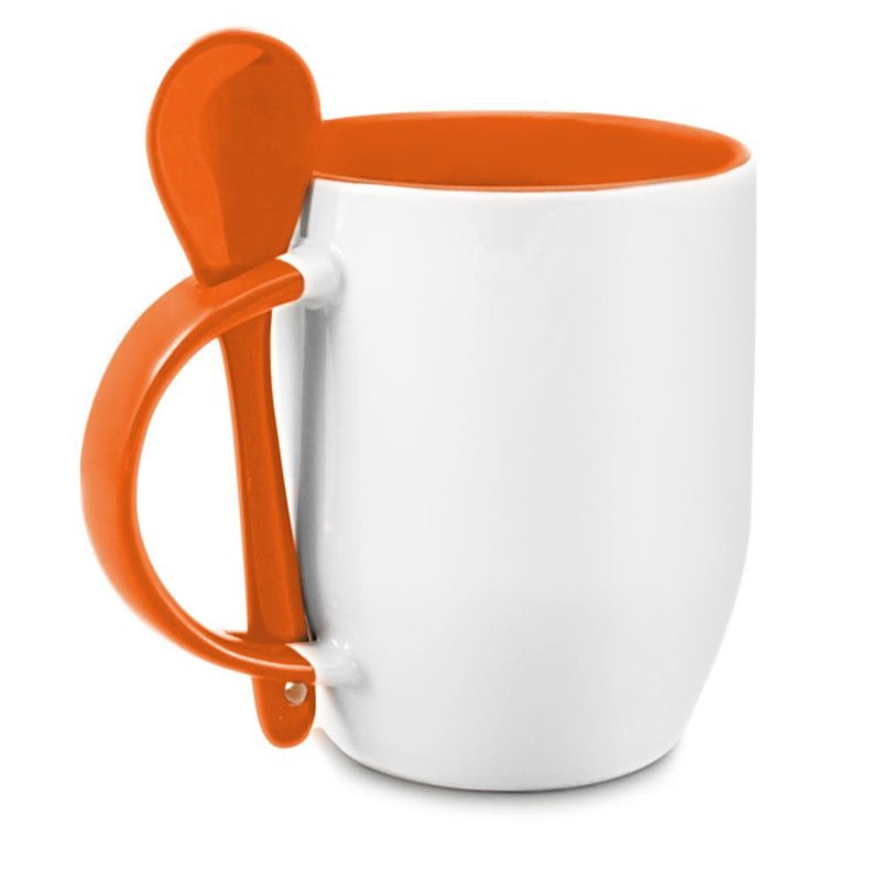 Bild von   loeffeltasse orangejpg | Individuelle 🎁 persönliche 🎁 personalisierte Geschenke bedruckt ▪ bestickt ▪ graviert