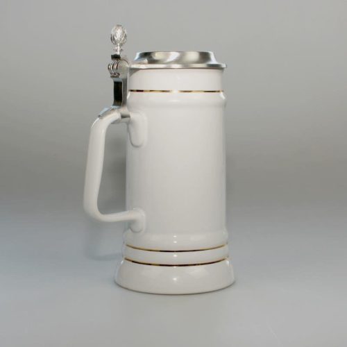 Ständekrug mit Zinndeckel Goldrand 0,7L