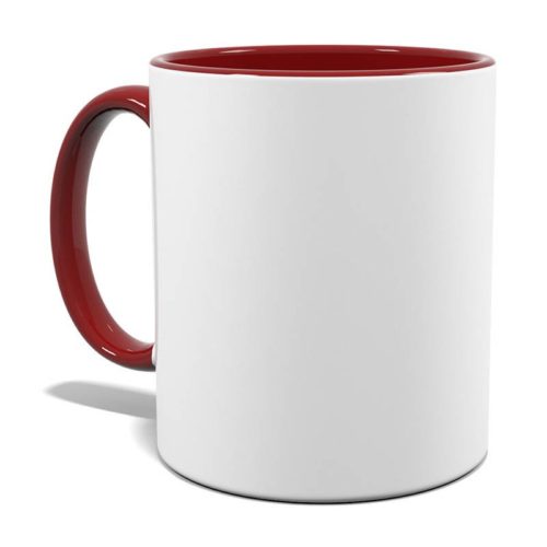 Panoramatasse innen/Henkel weinrot