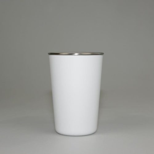 Metallbecher Matt weiß