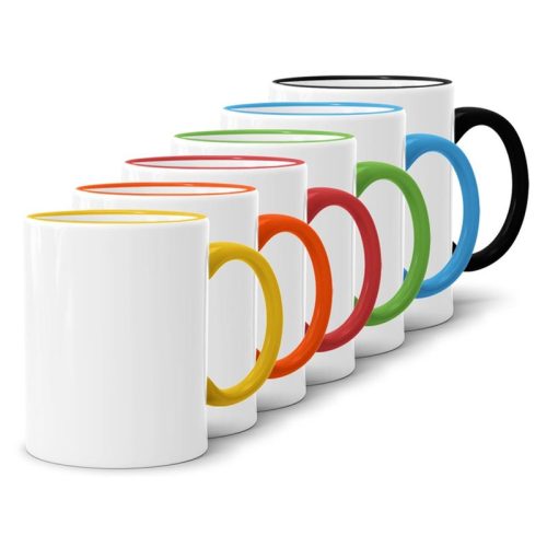 Basteltasse Rand & Henkel farbig