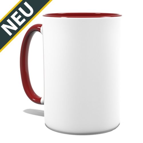 Fototasse Jumbo innen/Henkel weinrot