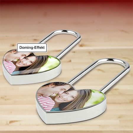 Bild von   herz liebesschloss mit fotojpg | Individuelle 🎁 persönliche 🎁 personalisierte Geschenke bedruckt ▪ bestickt ▪ graviert