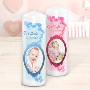 Taufkerze mit Foto