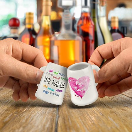 Bild von   schnapsglas mini bierkrugjpg | Individuelle 🎁 persönliche 🎁 personalisierte Geschenke bedruckt ▪ bestickt ▪ graviert