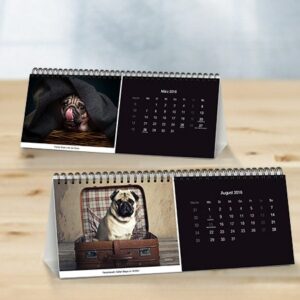 Kalender Mops - Fotokalender, Bildkalender, Tischkalender
