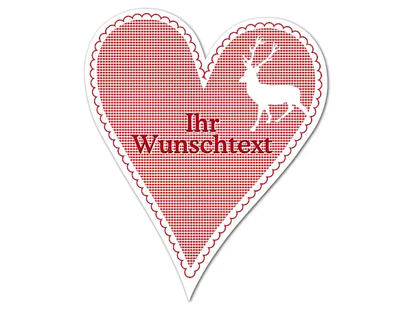 Bild von   huettendeko herz mit wunschtexjpg | Individuelle 🎁 persönliche 🎁 personalisierte Geschenke bedruckt ▪ bestickt ▪ graviert