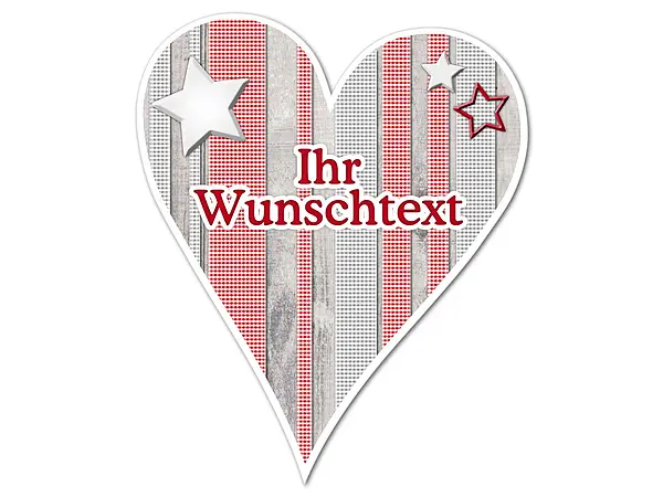 Bild von   huettendeko herz mit wunschtexjpg | Individuelle 🎁 persönliche 🎁 personalisierte Geschenke bedruckt ▪ bestickt ▪ graviert