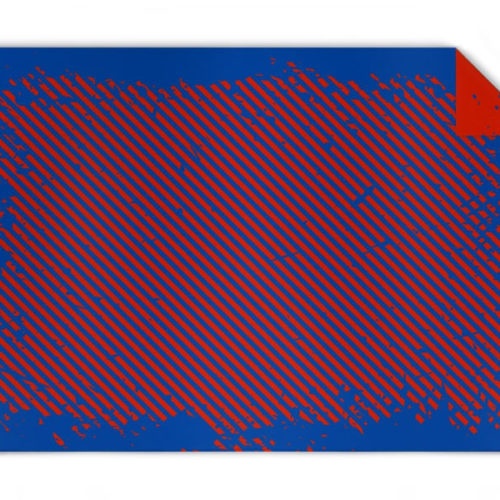 Strickdecke Querstreifen Rand