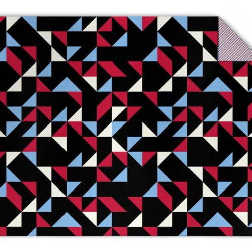 Strickdecke Retro Dreiecke