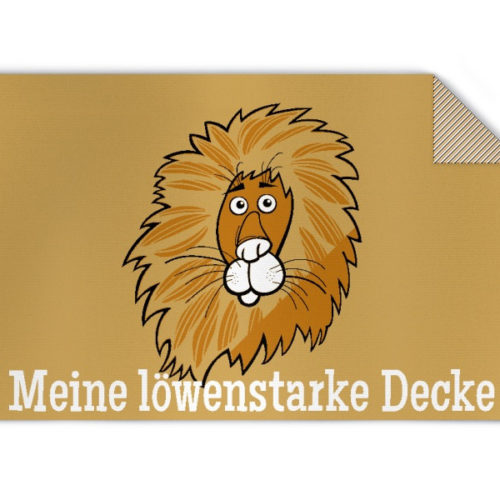 Kinder Strickdecke Löwe