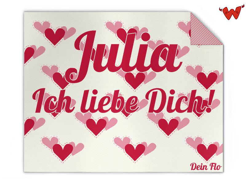 Bild von   strickdecke herzen baumwollejpg | Individuelle 🎁 persönliche 🎁 personalisierte Geschenke bedruckt ▪ bestickt ▪ graviert