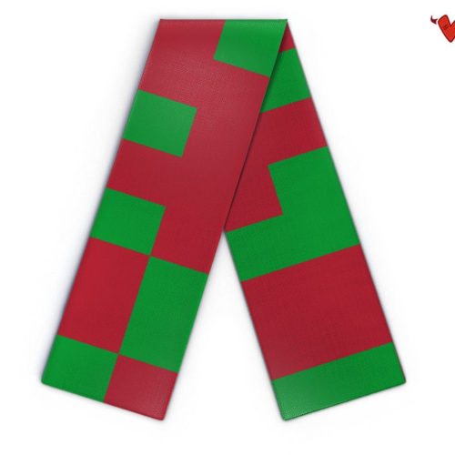 Maxi Strickschal Pixel Muster