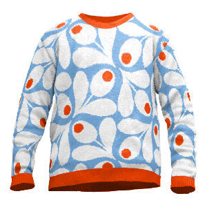 Blumenmuster Pullover