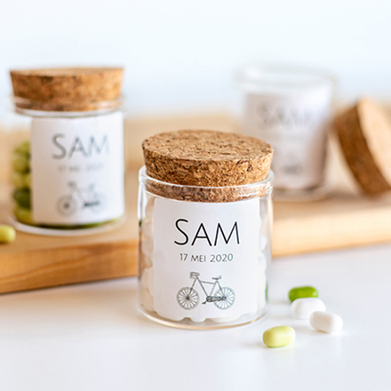 Bild von   set glaeser mit korkdeckel quajpg | Individuelle 🎁 persönliche 🎁 personalisierte Geschenke bedruckt ▪ bestickt ▪ graviert