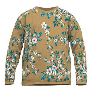Feinstrick Pullover florales Muster